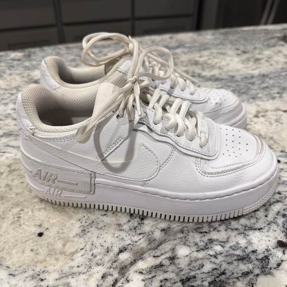 Nike Air Force 1 Low Shadow Womens Size 5.5 Triple All White Platform CI0919100 - Picture 15 of 15
